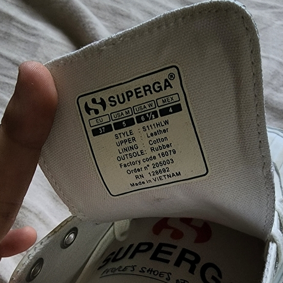 New white leather superga sneakers - Picture 2 of 3